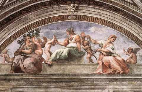 Raphael The Cardinal Virtues A4 Photo Print