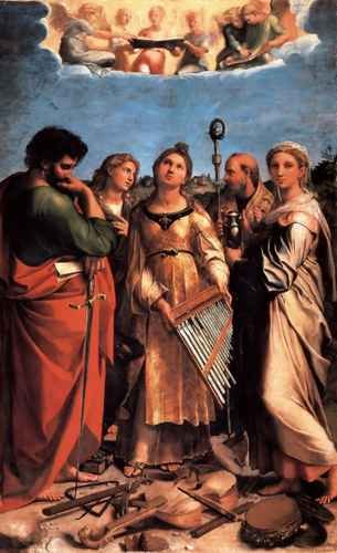 Raphael The Saint Cecilia Altarpiece A4 Photo Print