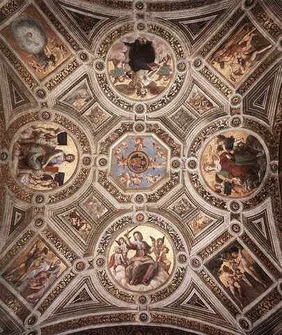 Raphael The StanzDellSegnaturCeiling A4 Photo Print
