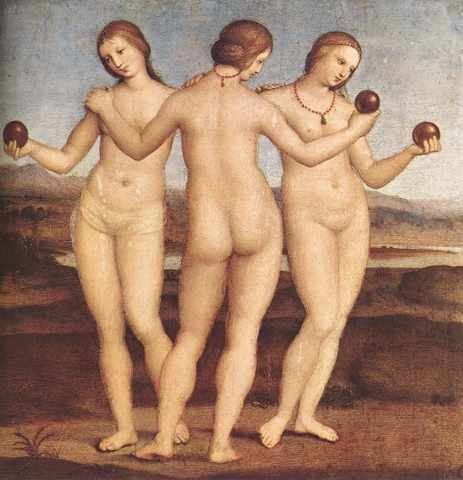 Raphael The Three Graces A4 Photo Print