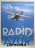 Rapid Azure Flight Vintage Retro Advert Poster A4 Photo Print