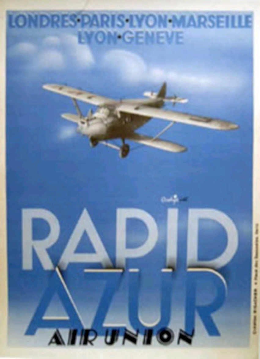Rapid Azure Flight Vintage Retro Advert Poster A4 Photo Print