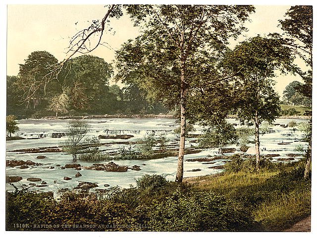 Rapids on the Shannon County Limerick Vintage A4 Photo Print