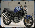 Raptor 650 01 1 A4 Photo Print Motorbike Vintage Aged