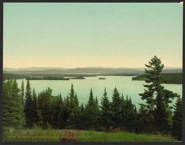 Raquette Lake Adirondack Mountains Vintage A4 Photo Print