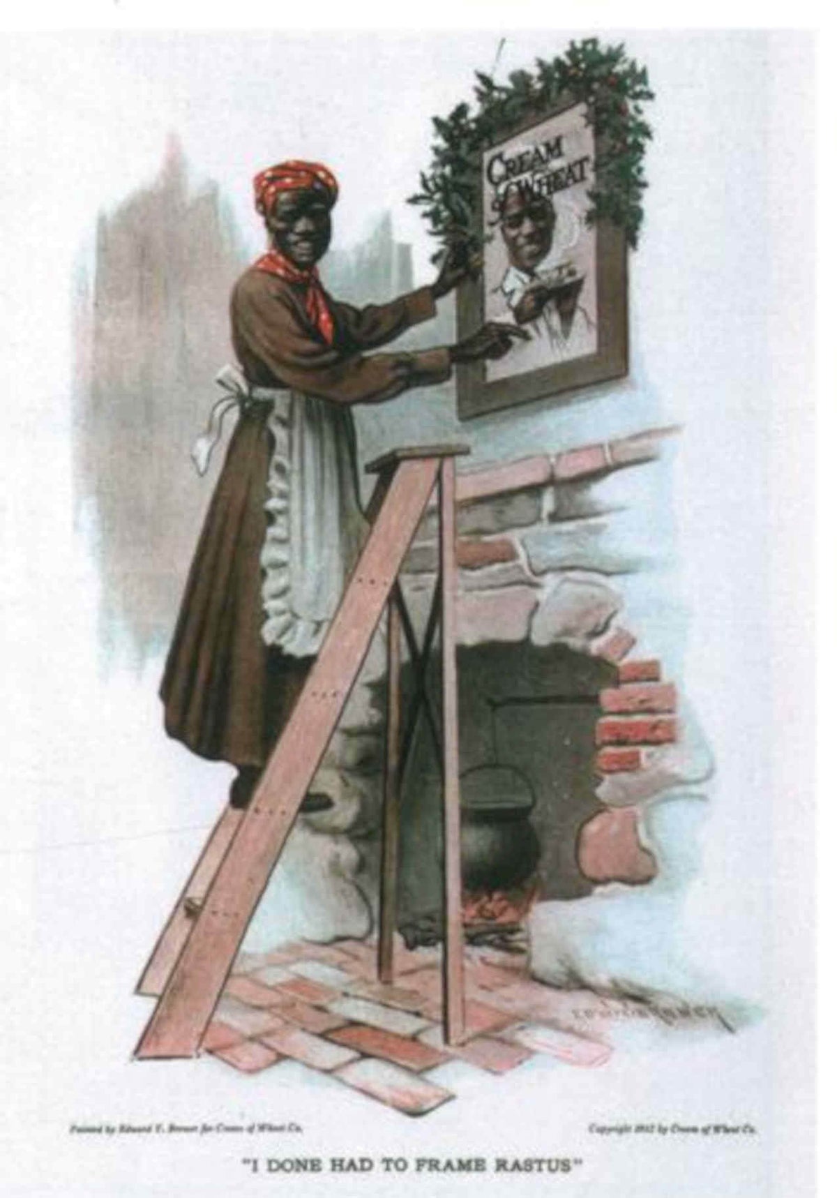Rastus Wheat Fireplace Vintage Retro Advert Poster A4 Photo Print