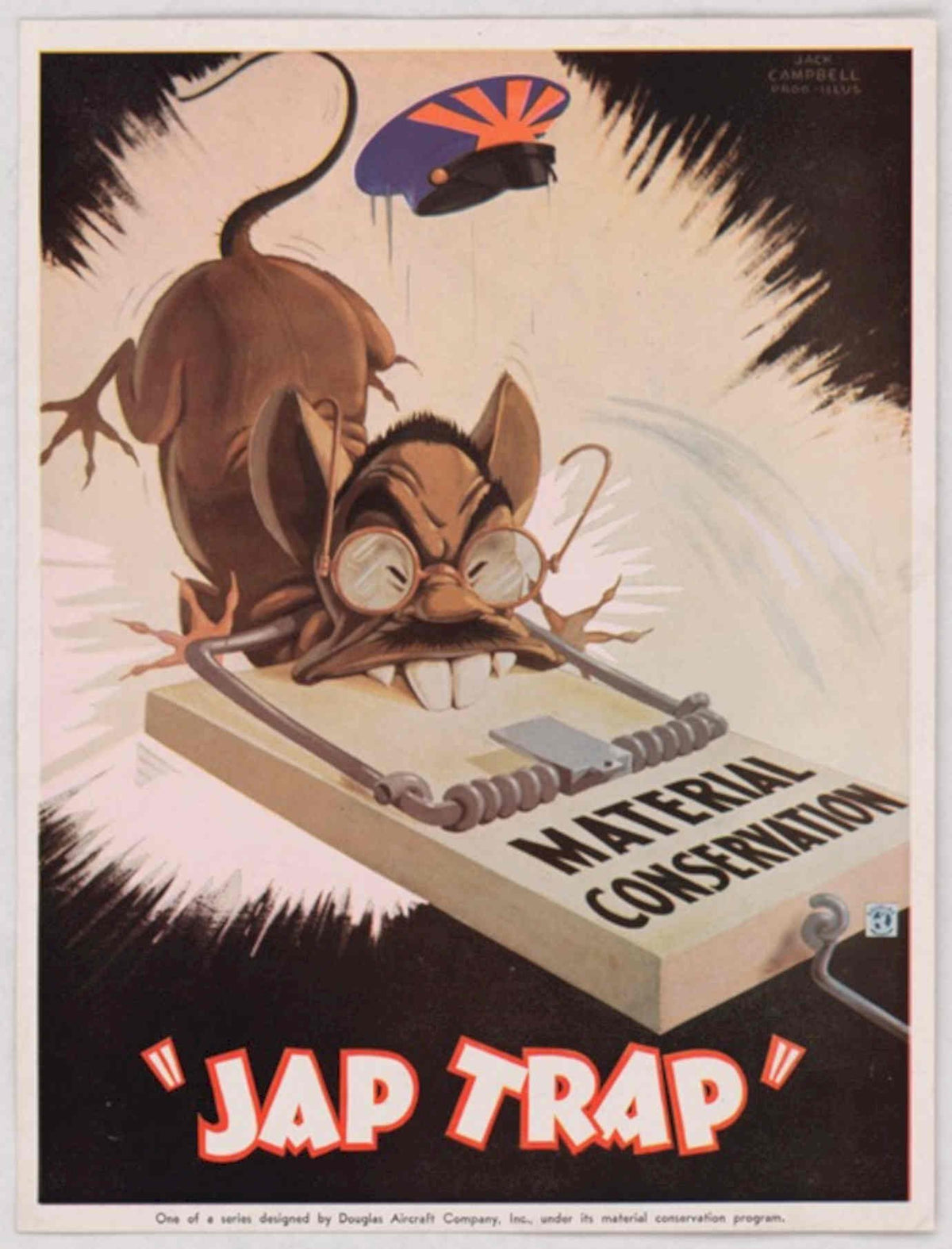Rat Japan Trap American World War II Advert Poster