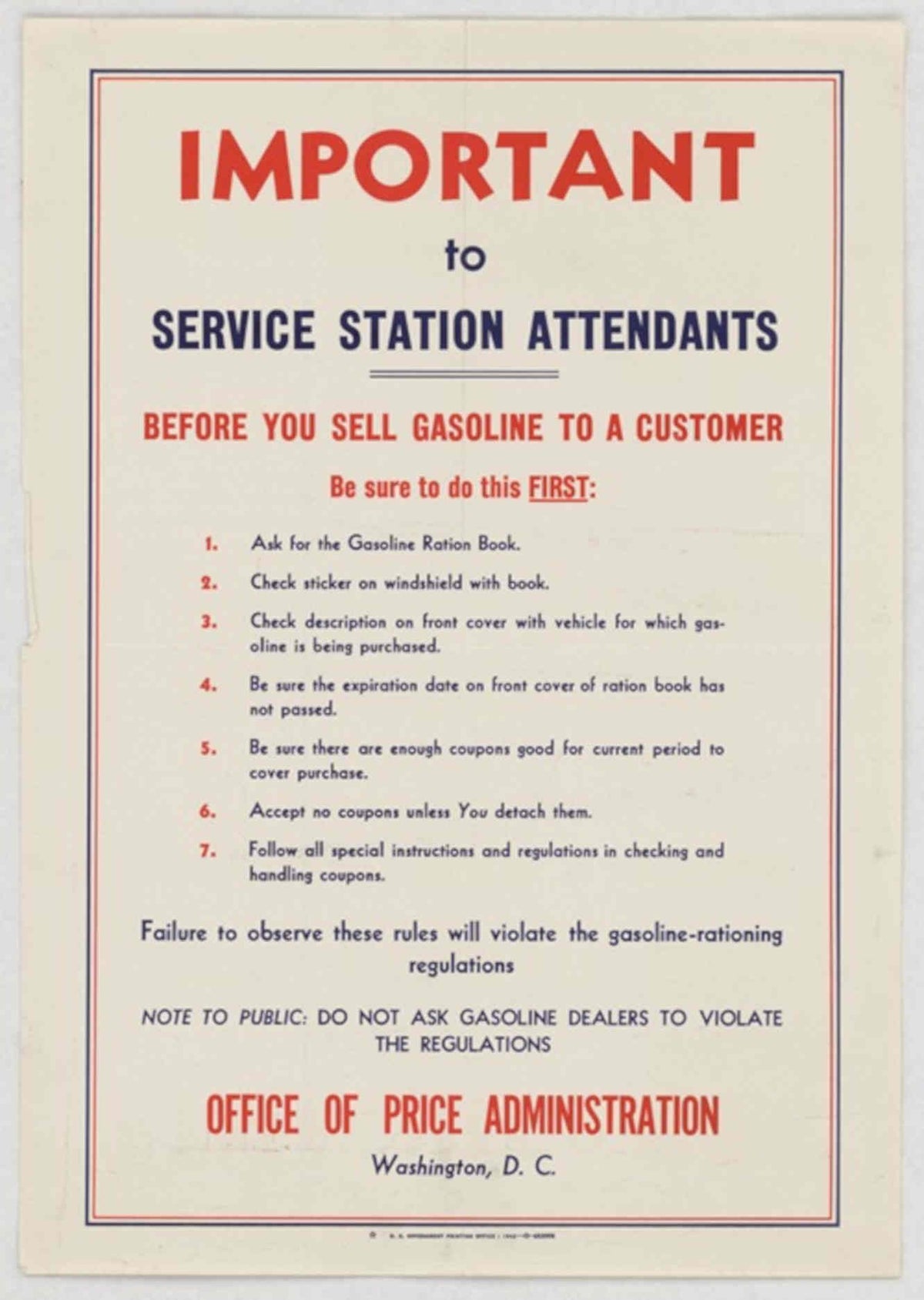 Rationing Gasoline 1943 American World War II Advert Poster