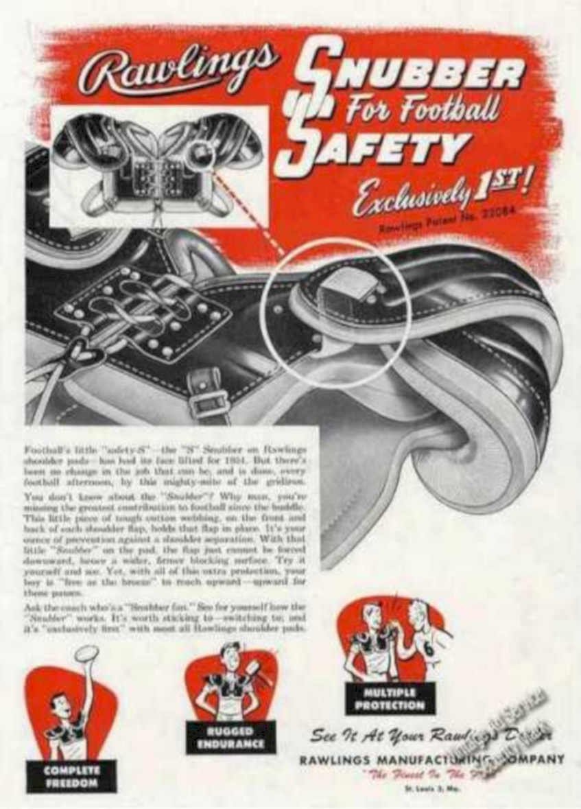 Rawlings Snubber Pads Vintage Retro Advert Ads A4 Photo Print