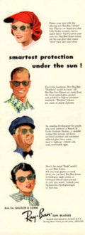 Rayban Sunglasses Men 1950s Vintage Retro Advert Poster