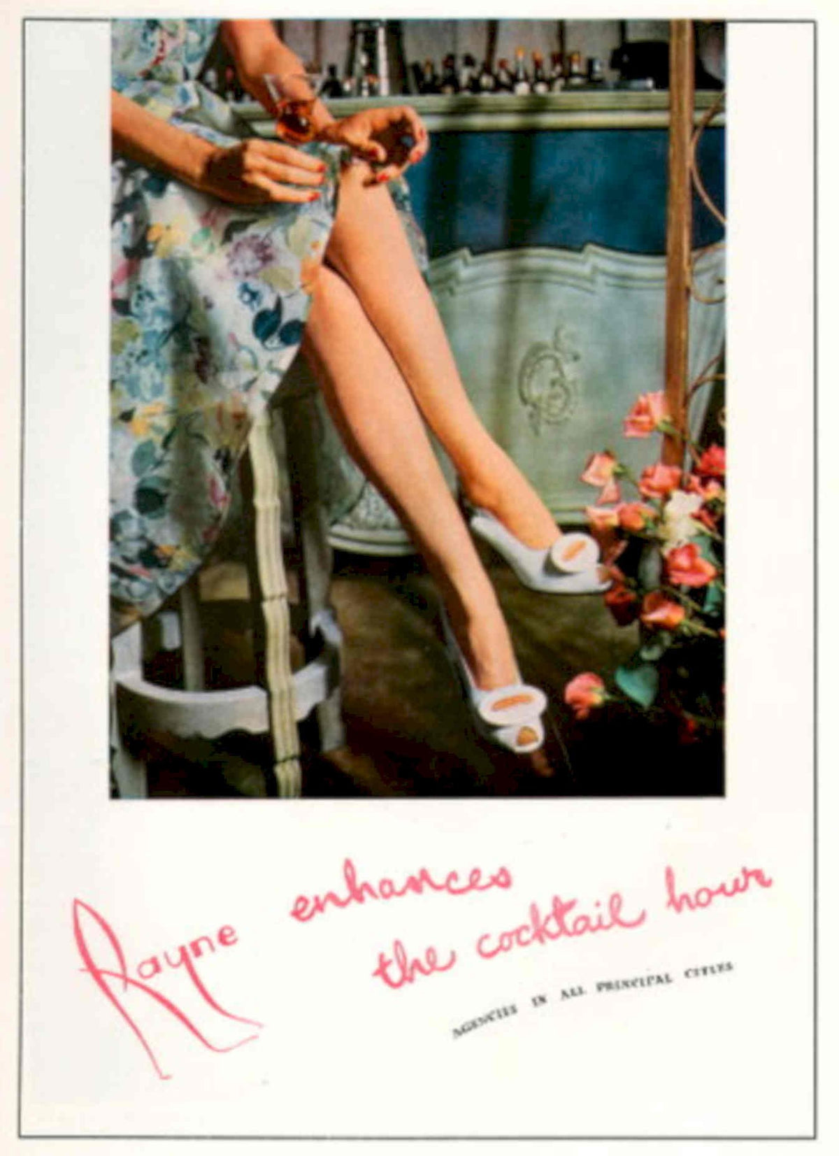 Rayne Cocktail Hour 1940s Vintage Retro Advert Poster