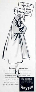Rayon Coat Guess Vintage Retro Advert Poster A4 Photo Print