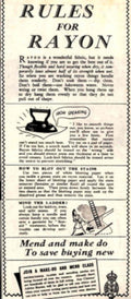 Rayon Rules Sewing 1940s Vintage Retro Advert Poster