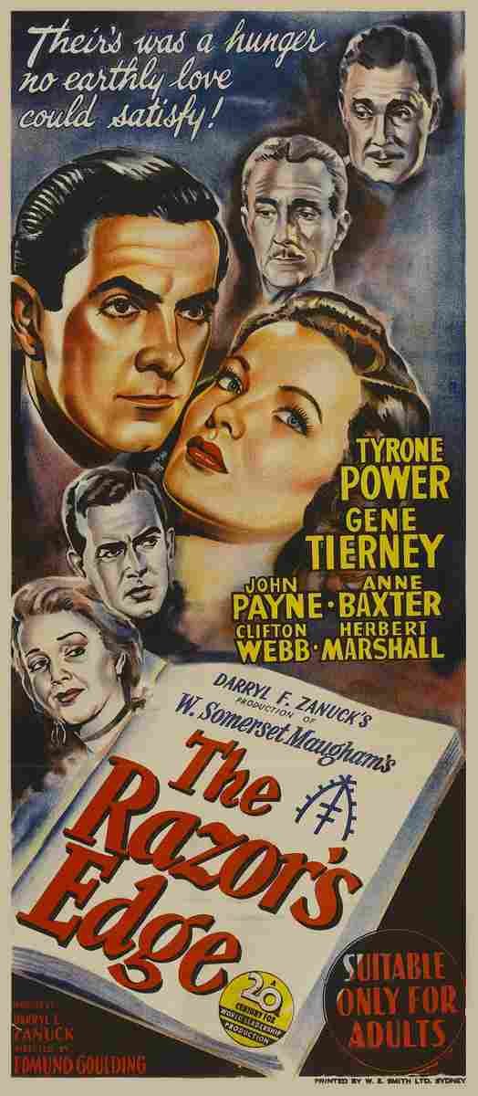 Razors Edge The 1946 09  film star poster A4 Photo Print