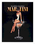 Razzle Dazzle Martini Vintage Retro Advert Ads A4 Photo Print