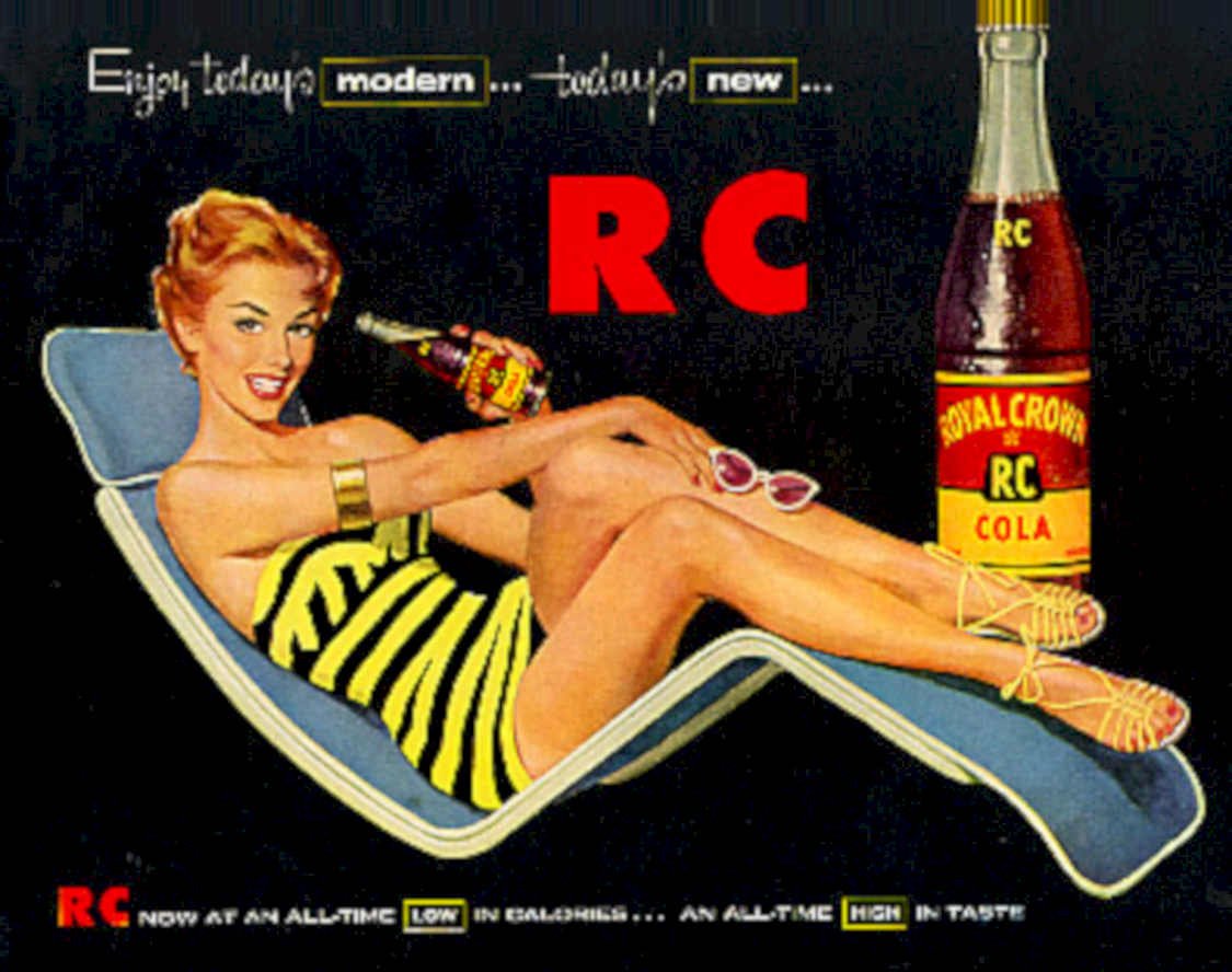 Rc Cola Beach 1 Vintage Retro Advert Ads A4 Photo Print