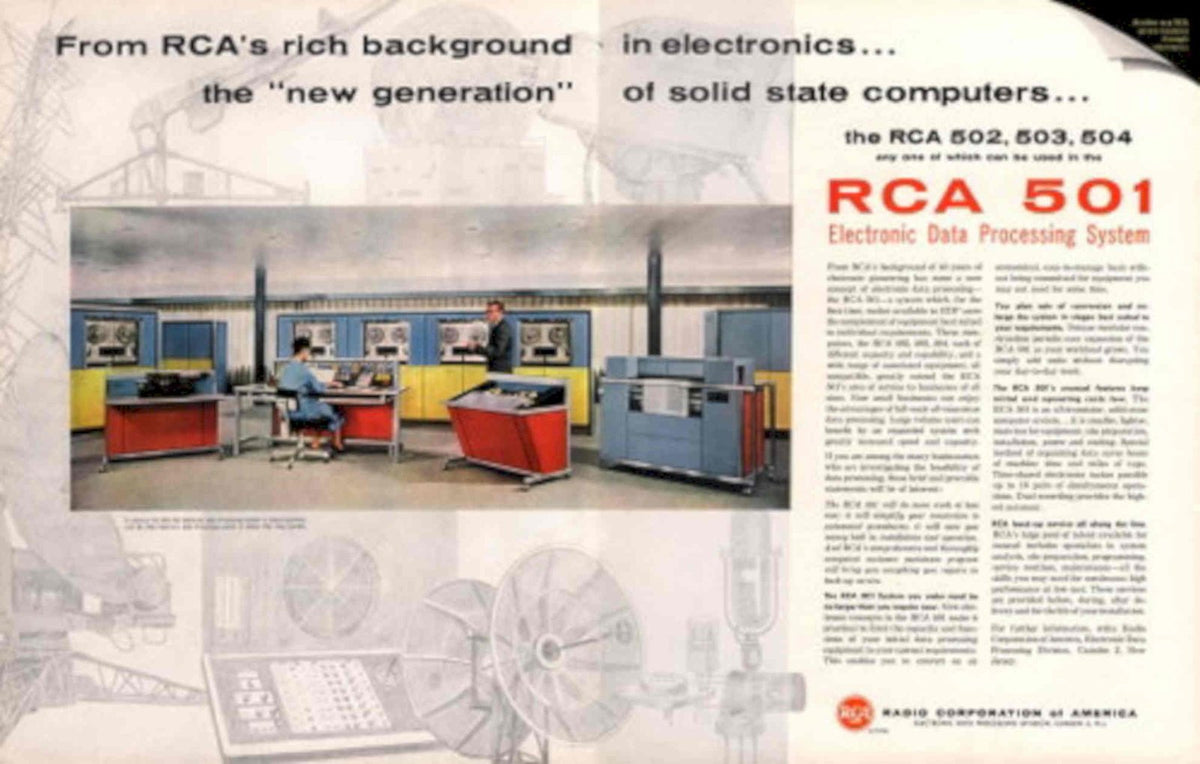 Rca 501 System 1950s Vintage Retro Advert Poster