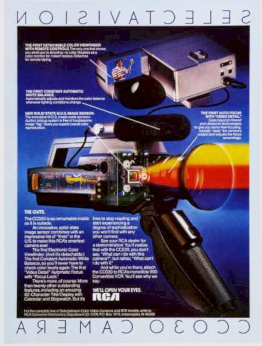 Rca Camera Eyes Vintage Retro Advert Ads A4 Photo Print