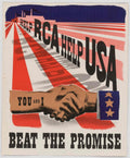 Rca Hands Shake American World War II Advert Poster