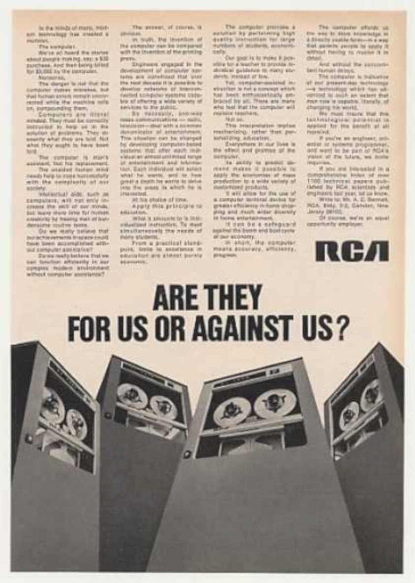 Rca Mainframe Ibm Vintage Retro Advert Ads A4 Photo Print