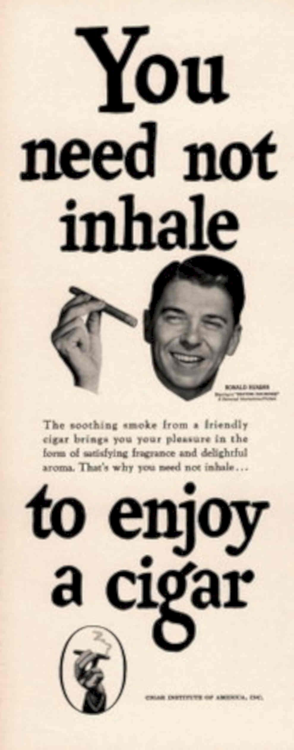 Reagan Cigar Chair 1950s Vintage Retro Advert Poster
