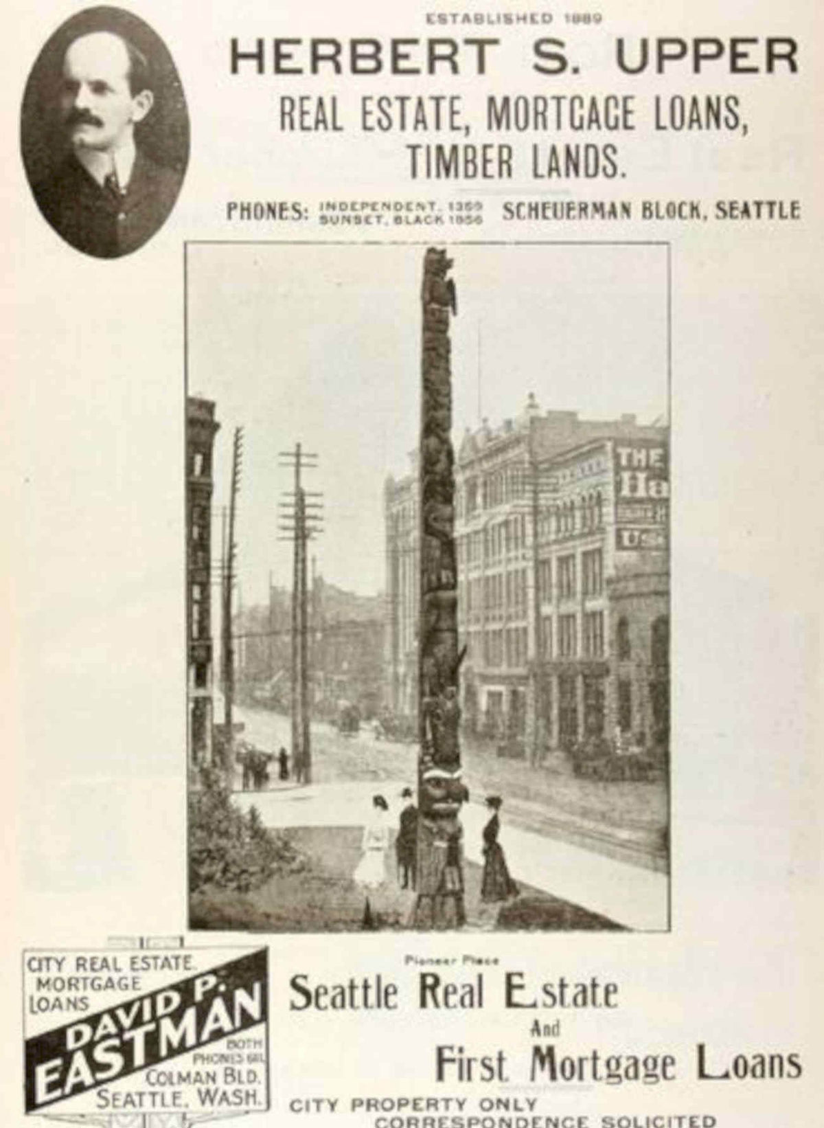 Real Estate Totem Vintage Retro Advert Poster A4 Photo Print