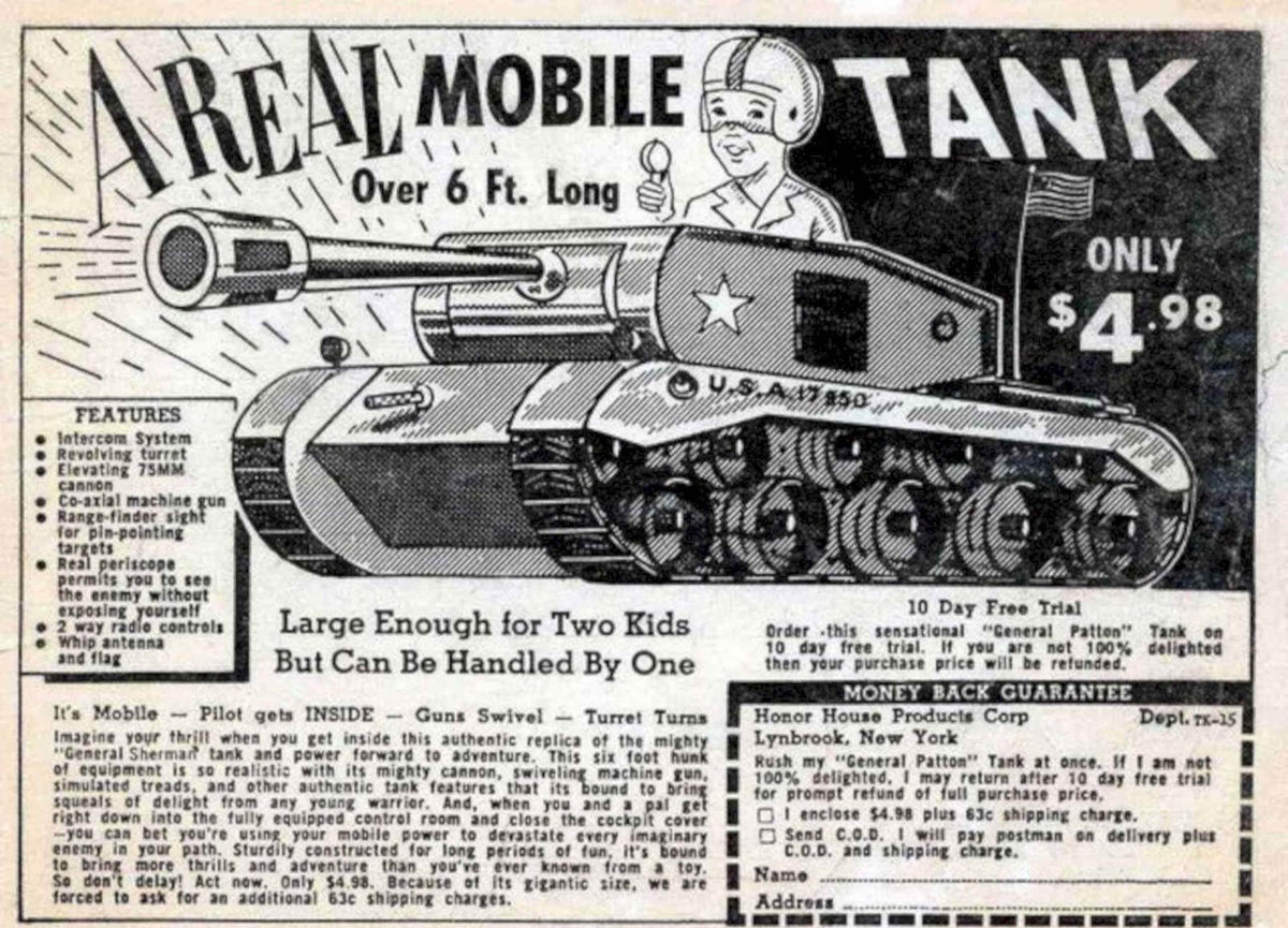 Real Mobile Tank Vintage Retro Advert Poster A4 Photo Print