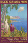 Realier Dumas Engagez Vous Dans La Marine Marocco Algeria Tunisia Vintage Advert A4 Photo Print