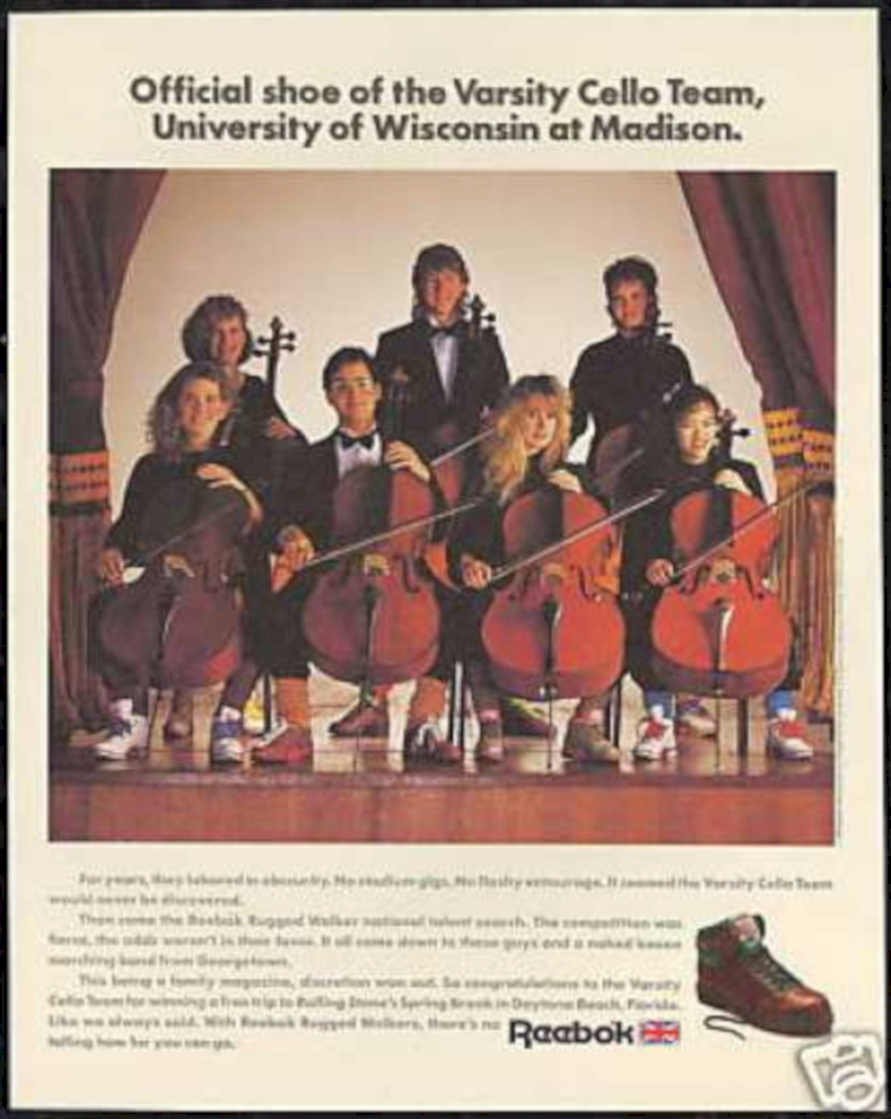 Rebook Cellos Varsity Vintage Retro Advert Ads A4 Photo Print