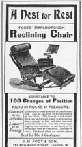 Reclining Chair Foots Vintage Retro Advert Poster A4 Photo Print