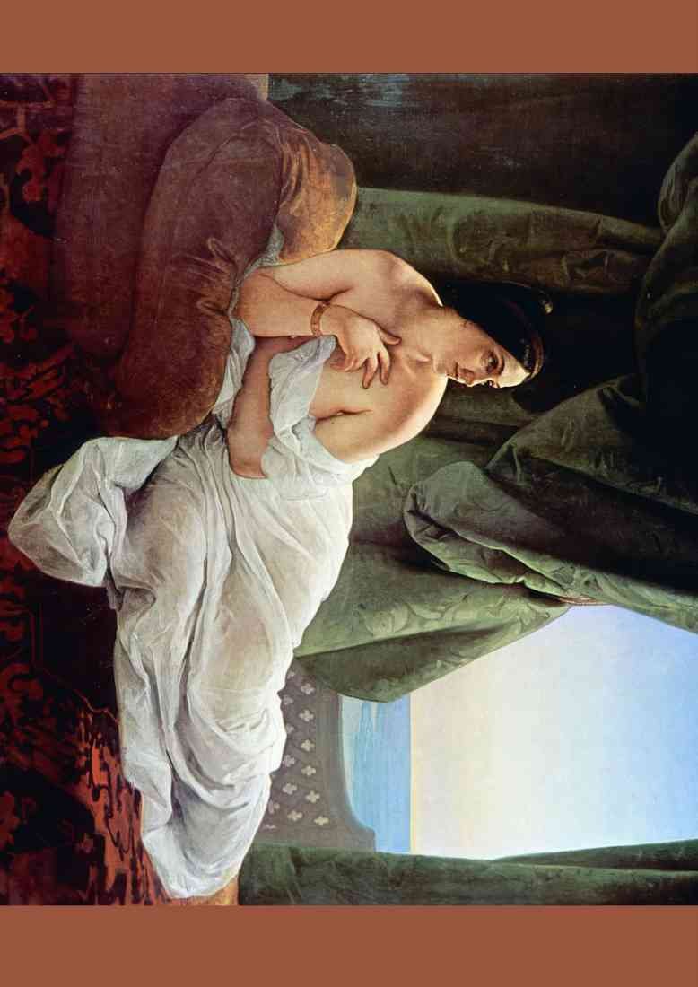 Reclining Odalisque By Hayez Francesco 30 A4 Photo Print