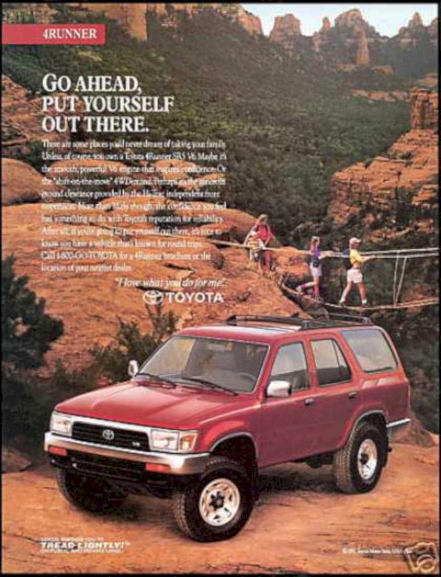 Red 4runner Adventure Vintage Retro Advert Ads A4 Photo Print