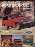 Red Bronco Ii Vintage Retro Advert Ads A4 Photo Print