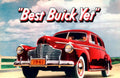 Red Buick 1941 1940s Vintage Retro Advert Poster