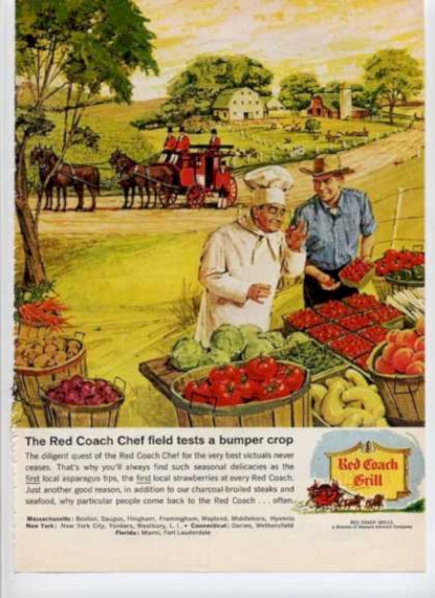 Red Coach Chef Vintage Retro Advert Ads A4 Photo Print