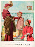 Red Coats Family 1940s Vintage Retro Advert Poster