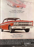 Red Comet Coupe Vintage Retro Advert Ads A4 Photo Print