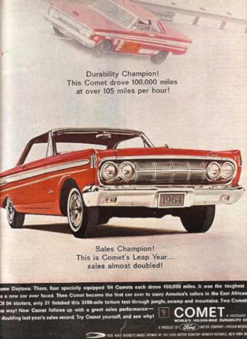 Red Comet Coupe Vintage Retro Advert Ads A4 Photo Print