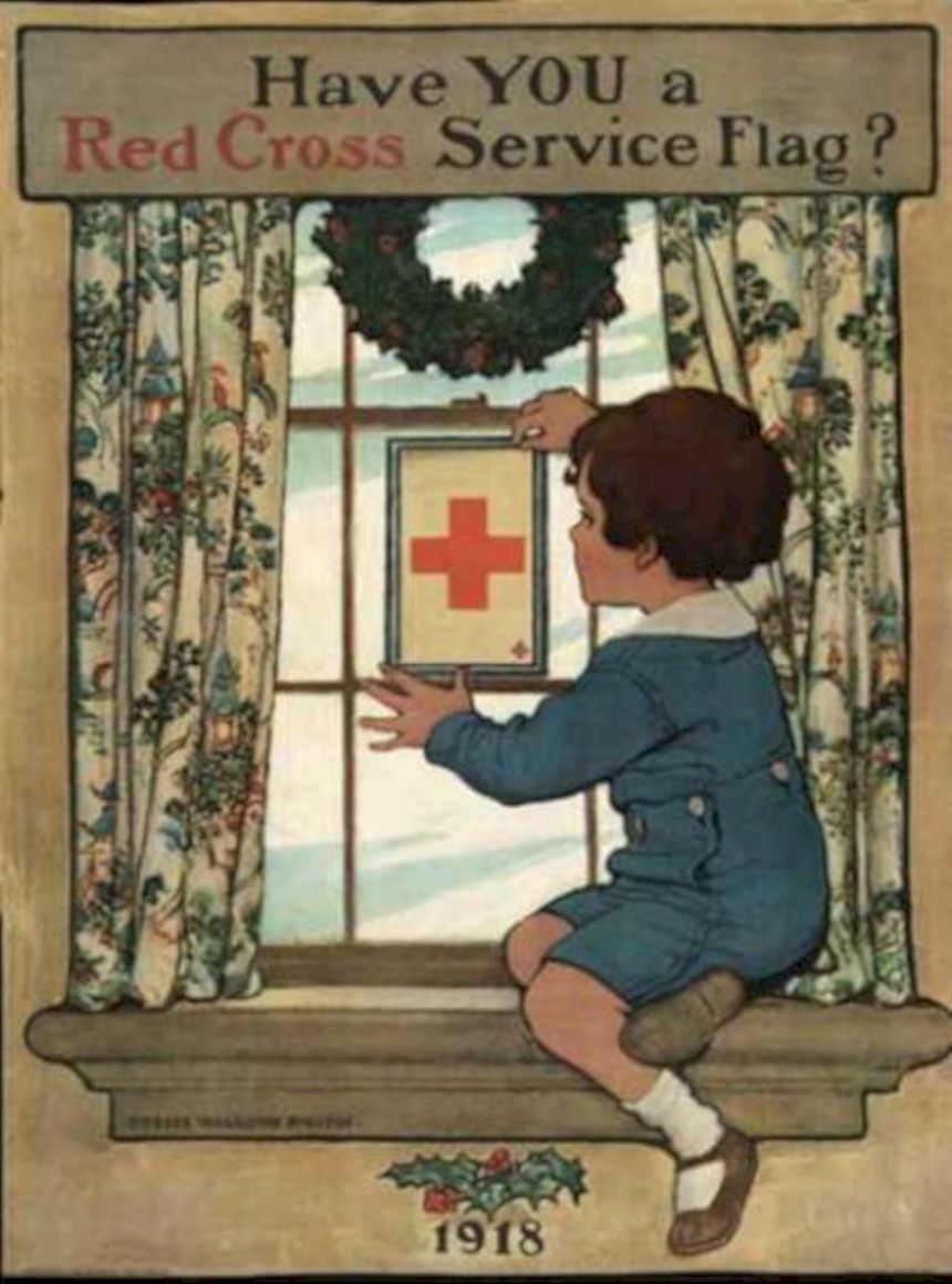 Red Cross Boy Vintage Retro Advert Ads A4 Photo Print