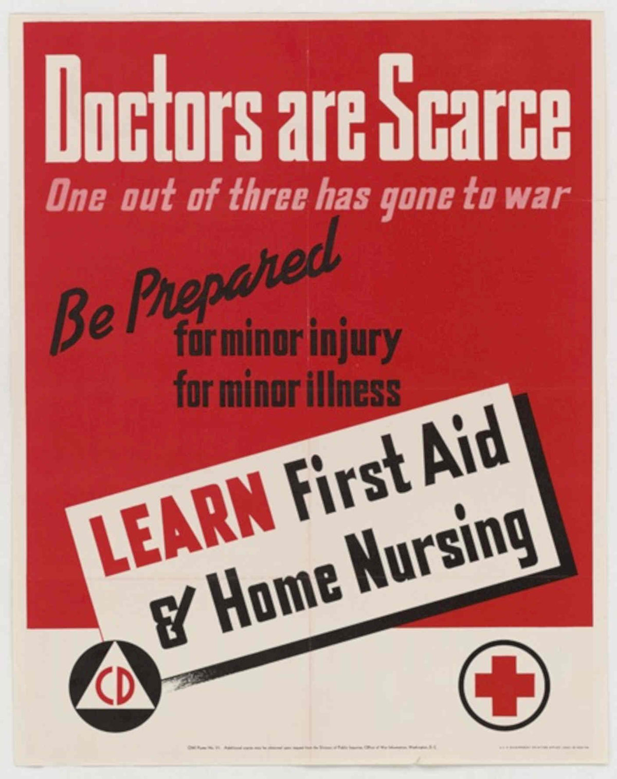 Red Cross Doctors American World War II Advert Poster