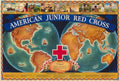 Red Cross Map Vintage Retro Advert Poster