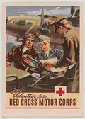 Red Cross Motor American World War II Advert Poster