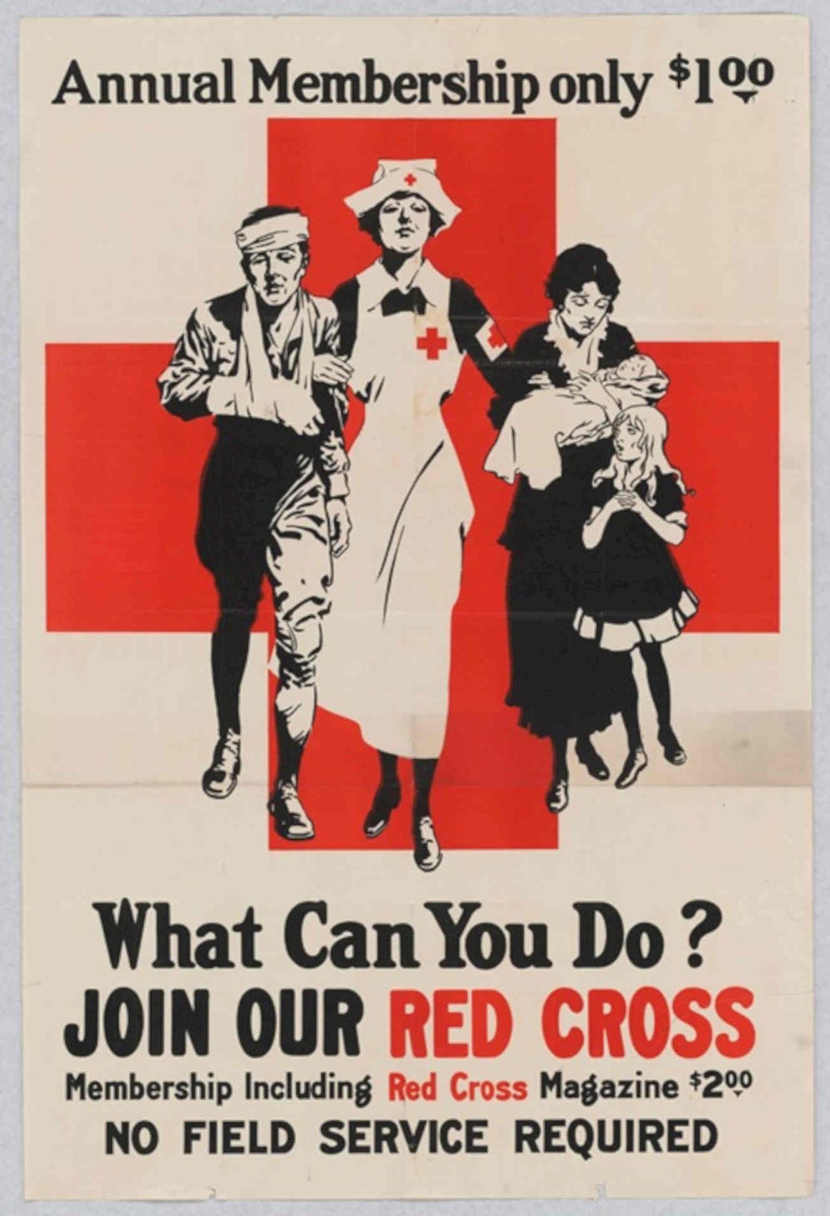 Red Cross Soldiers American World War II Advert Poster