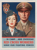 Red Cross Warriors American World War II Advert Poster