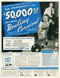 Red Crown Bowling Vintage Retro Advert Ads A4 Photo Print