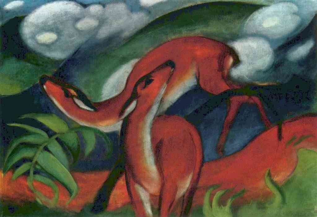 Red Deer Ii Franz Marc A4 Photo Print