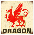 Red Dragon Sign Vintage Retro Advert Ads A4 Photo Print