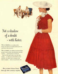 Red Dress Kotex 1950s Vintage Retro Advert Poster