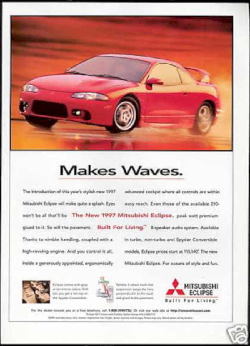 Red Eclipse Wave Vintage Retro Advert Ads A4 Photo Print