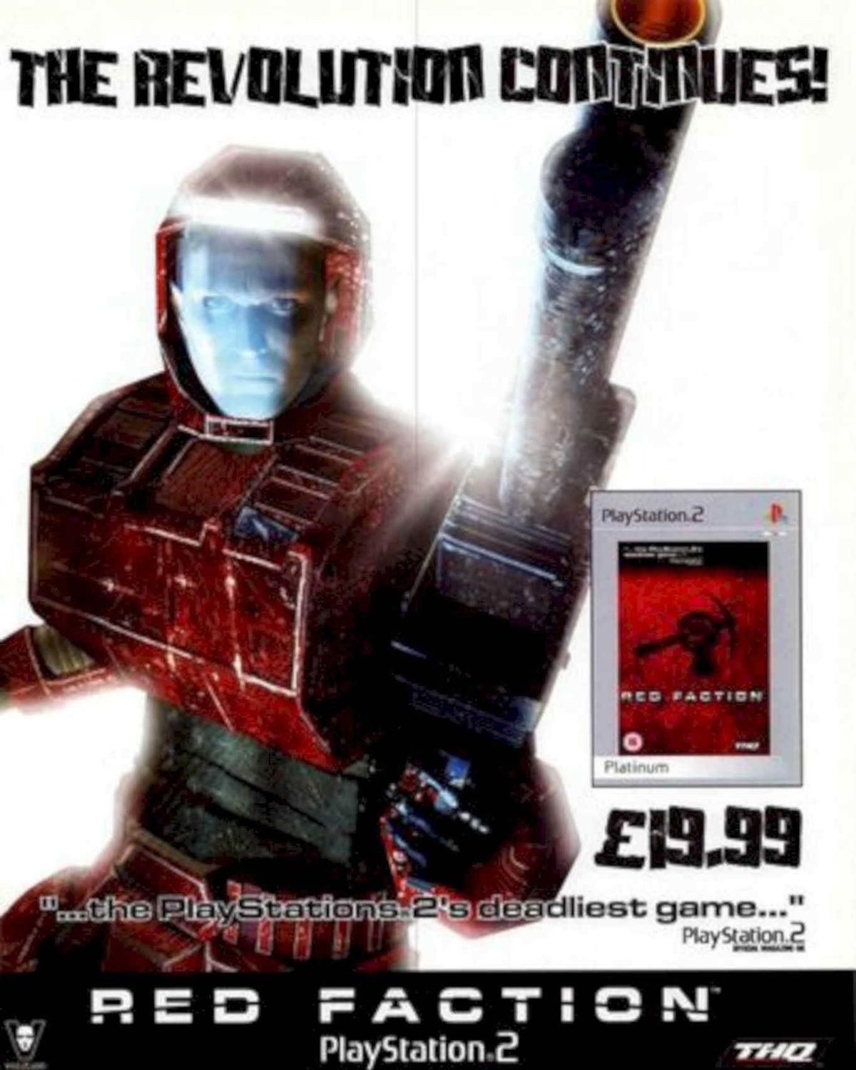 Red Faction Ps2 Vintage Retro Advert Poster A4 Photo Print